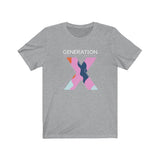 Gen x clothing store has this heather grey tshirt with white generation and pink camo  x