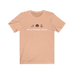fall holiday t shirt in heather peach