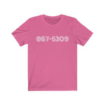 Gen x t-shirt - hot pink with white numbers
