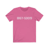 Gen x t-shirt - hot pink with white numbers
