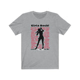 80s music t-shirts - girls rock - atheltic grey heather