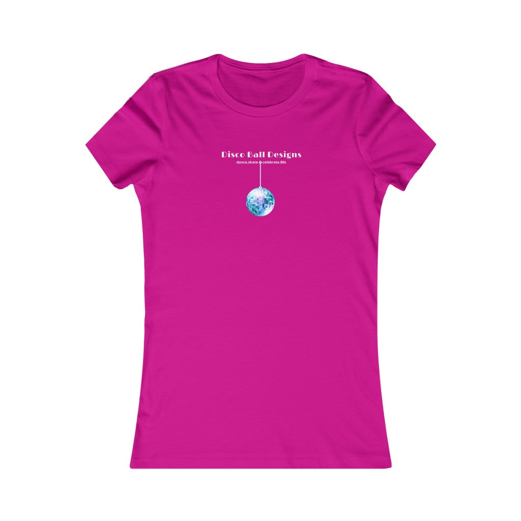 Disco ball t shirt - berry pink