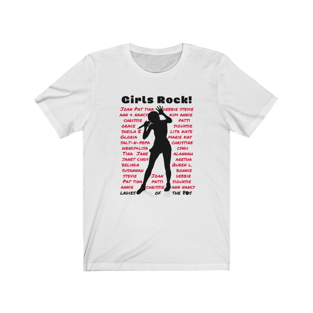 80s style shirts - Girls Rock - white