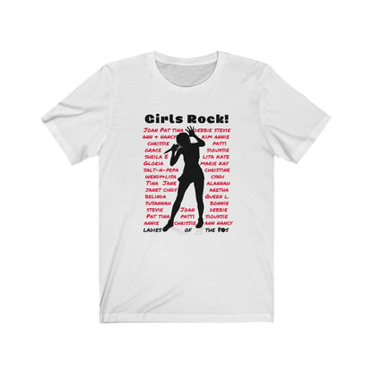 80s style shirts - Girls Rock - white
