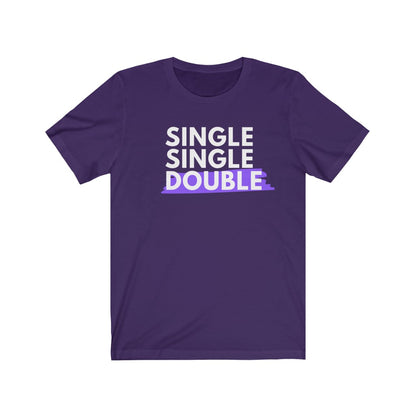 dance tee shirts - purple with purple stripe