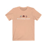 fall holiday t shirt in heather peach