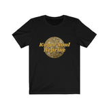Kogee Soul Reprise band tshirt in black with gold disco ball and band name
